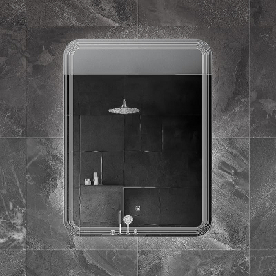 Зеркало Cezares Duet 60 CZR-SPC-DUET-600-800-LED-TCH с подсветкой с лазерной гравировкой и сенсорным выключателем