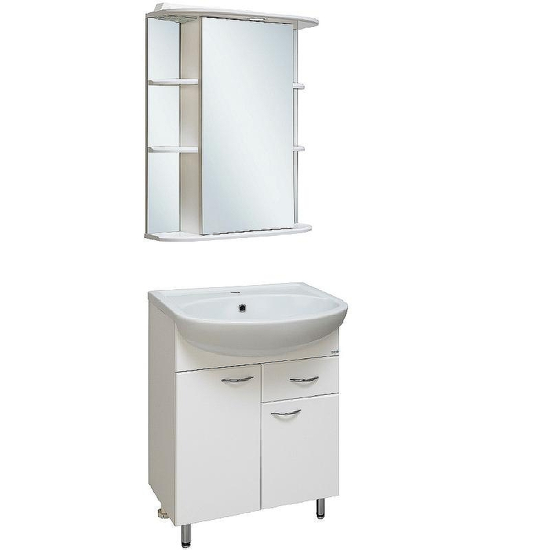 Зеркальный шкаф Runo Гиро 60 R 00000000025 с подсветкой Белый, купить, цена, заказать, магазин, доставка, скидка, промокод, купить, цена, заказать, магазин, доставка, скидка, промокод