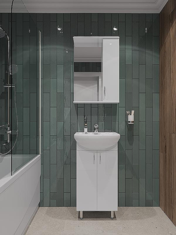 Тумба с раковиной Orange Лайт 45 LA-45TUW+RA Белый глянец, купить, цена, заказать, магазин, доставка, скидка, промокод, купить, цена, заказать, магазин, доставка, скидка, промокод