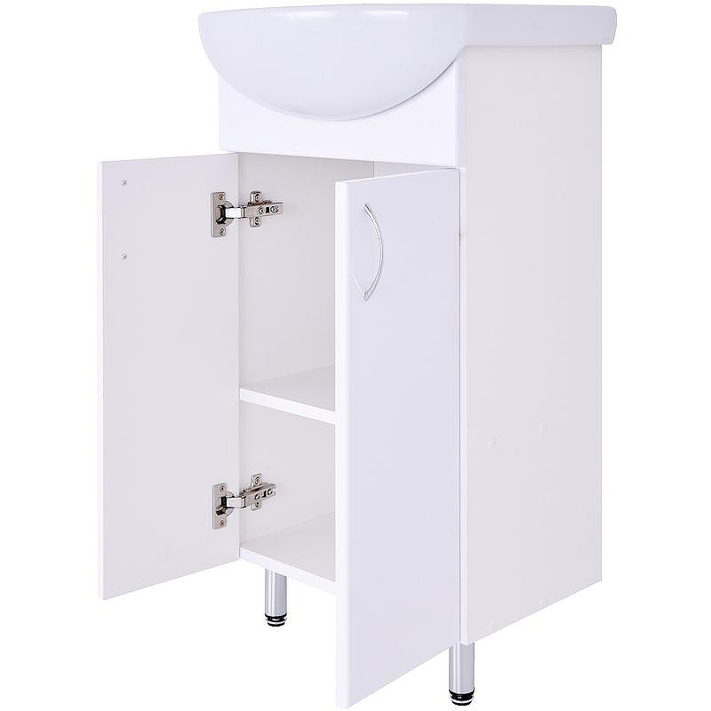 Тумба с раковиной Orange Лайт 45 LA-45TUW+RA Белый глянец, купить, цена, заказать, магазин, доставка, скидка, промокод, купить, цена, заказать, магазин, доставка, скидка, промокод