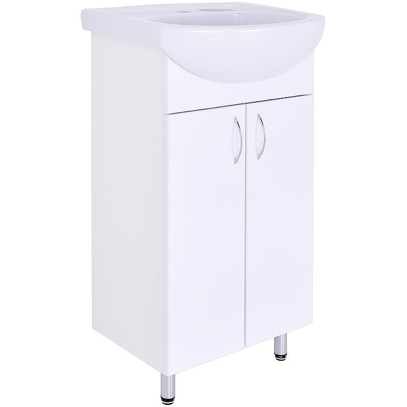 Тумба с раковиной Orange Лайт 45 LA-45TUW+RA Белый глянец, купить, цена, заказать, магазин, доставка, скидка, промокод, купить, цена, заказать, магазин, доставка, скидка, промокод