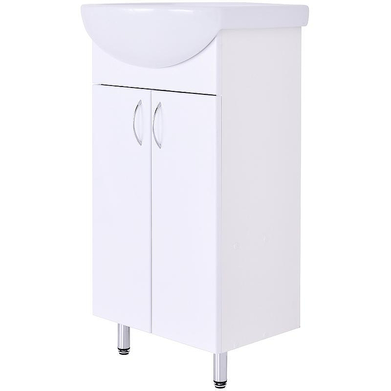 Тумба с раковиной Orange Лайт 45 LA-45TUW+RA Белый глянец, купить, цена, заказать, магазин, доставка, скидка, промокод, купить, цена, заказать, магазин, доставка, скидка, промокод