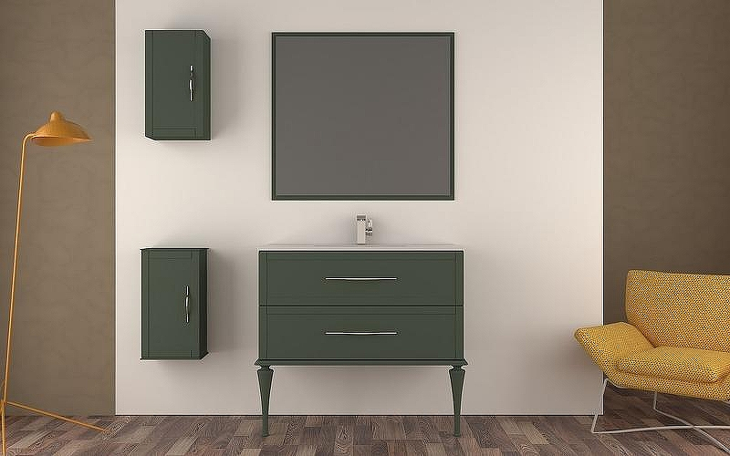 Тумба под раковину Cezares Tiffany 100 55331 подвесная Verde opaco, купить, цена, заказать, магазин, доставка, скидка, промокод, купить, цена, заказать, магазин, доставка, скидка, промокод