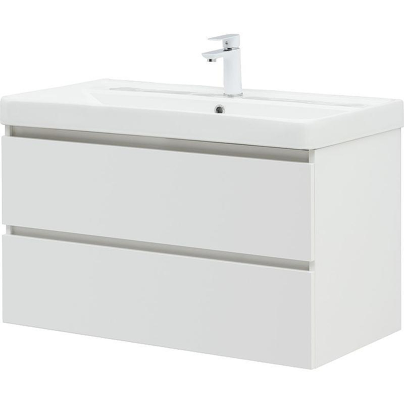 Тумба под раковину Aquanet Вега 90 316683 подвесная Белый глянец, купить, цена, заказать, магазин, доставка, скидка, промокод, купить, цена, заказать, магазин, доставка, скидка, промокод
