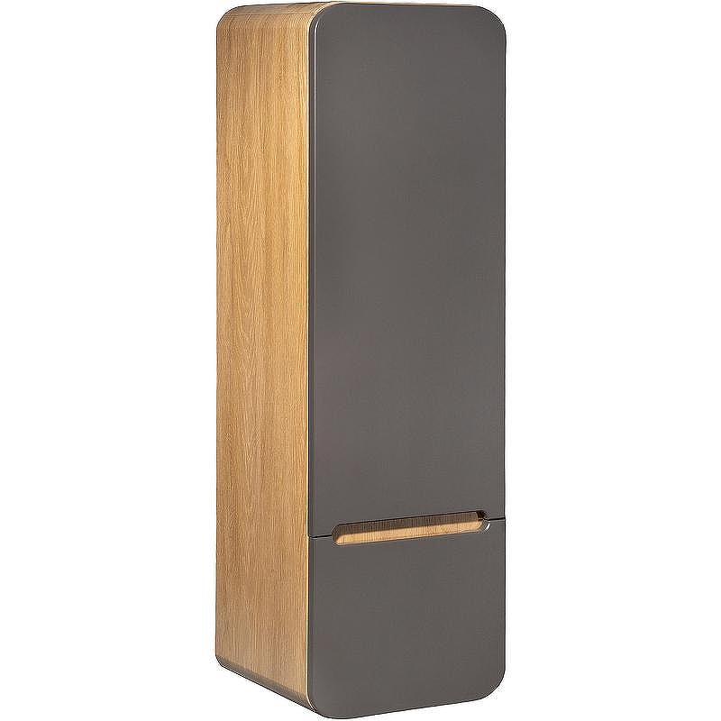 Шкаф пенал Runo Ницца 35 R 00-00002129 подвесной Дуб натуральный Графит, купить, цена, заказать, магазин, доставка, скидка, промокод, купить, цена, заказать, магазин, доставка, скидка, промокод