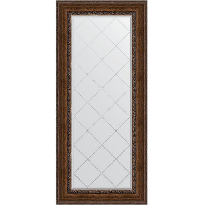 Зеркало Evoform Exclusive-G 162х72 BY 4171 с гравировкой в багетной раме - Состаренная бронза с орнаментом 120