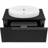 Тумба с раковиной Brevita Savoy 80 УТ000014894 подвесная Черная матовая, купить, цена, заказать, магазин, доставка, скидка, промокод, купить, цена, заказать, магазин, доставка, скидка, промокод