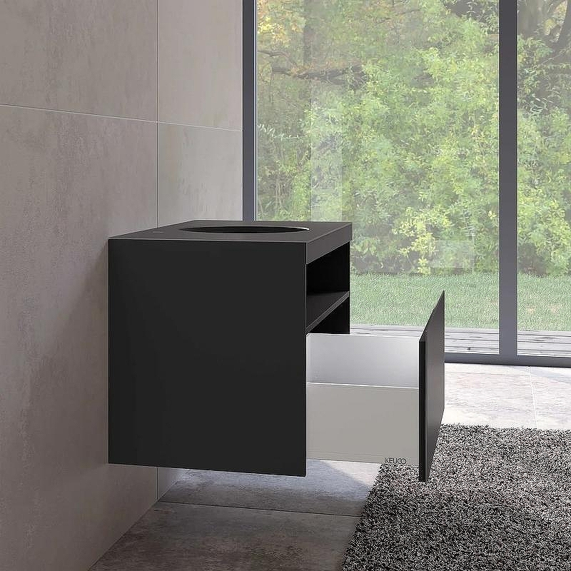 Тумба под раковину Keuco Stageline 80 32864970100 подвесная с подсветкой Вулканит, купить, цена, заказать, магазин, доставка, скидка, промокод, купить, цена, заказать, магазин, доставка, скидка, промокод