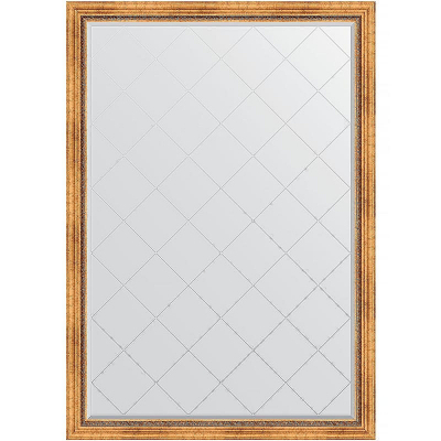 Зеркало Evoform Exclusive-G 186х131 BY 4490 с гравировкой в багетной раме - Римское золото 88