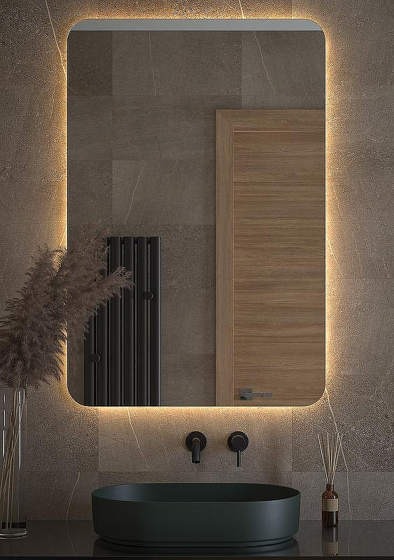 Зеркало Defesto Opti 80x120 DF 2820 с подсветкой 38W-3000К/Без выключателя/Теплый белый свет, купить, цена, заказать, магазин, доставка, скидка, промокод, купить, цена, заказать, магазин, доставка, скидка, промокод