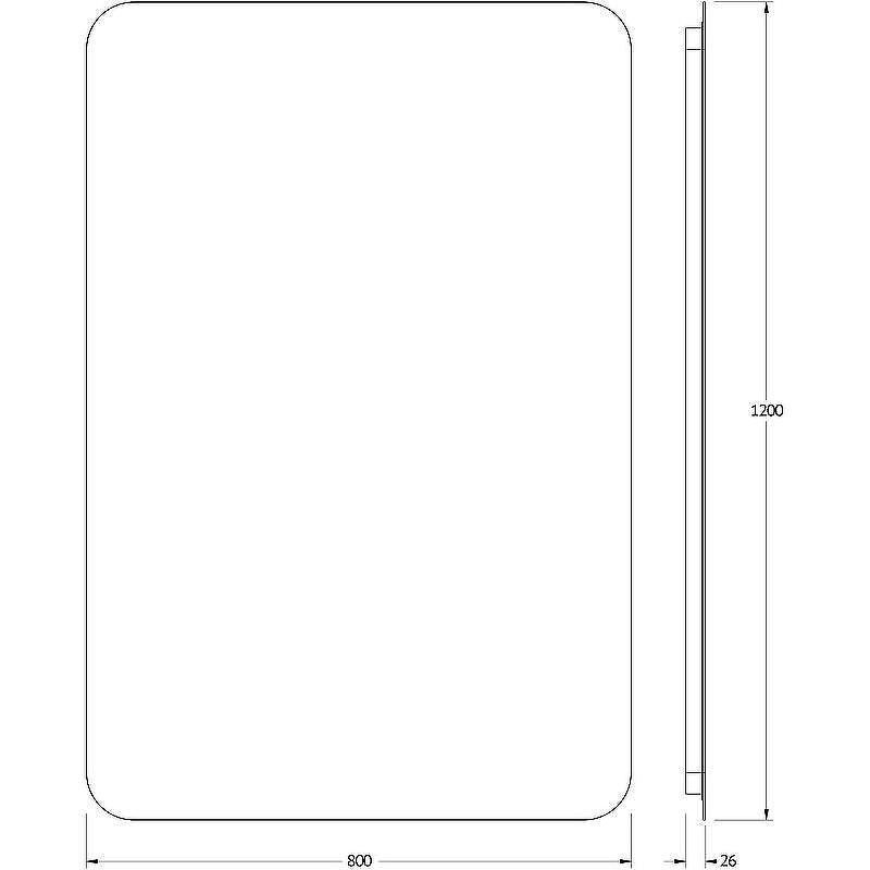 Зеркало Defesto Opti 80x120 DF 2820 с подсветкой 38W-3000К/Без выключателя/Теплый белый свет, купить, цена, заказать, магазин, доставка, скидка, промокод, купить, цена, заказать, магазин, доставка, скидка, промокод