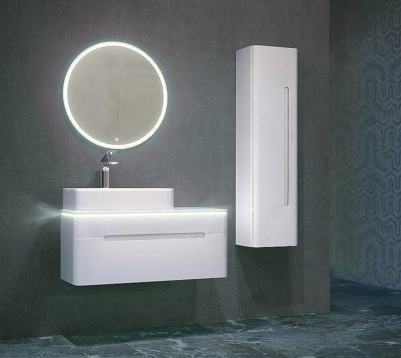 Зеркало Jorno Shine 65 Shi.02.65/W с подсветкой с сенсорным выключателем, купить, цена, заказать, магазин, доставка, скидка, промокод, купить, цена, заказать, магазин, доставка, скидка, промокод