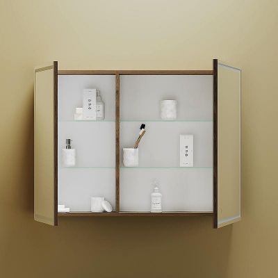 Зеркальный шкаф Sancos Mirror 100 MI100ECH с подсветкой Дуб чарльстон