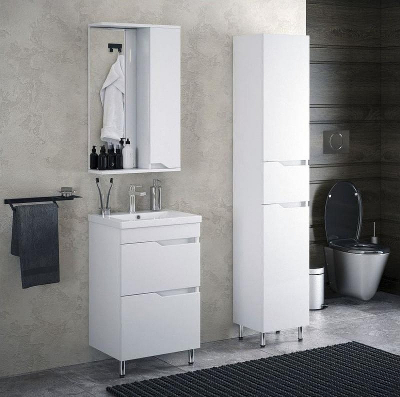 Зеркало со шкафом Corozo Теона 50 R SD-00001514 Белое