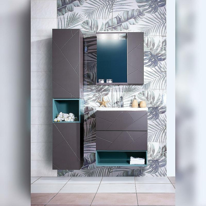 Подвесной шкаф Бриклаер Кристалл 35 4627125414626 Софт Графит Ясень Анкор темный, купить, цена, заказать, магазин, доставка, скидка, промокод, купить, цена, заказать, магазин, доставка, скидка, промокод