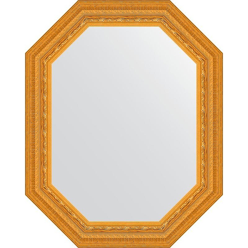 Зеркало Evoform Octagon 59x74 BY 7134 в багетной раме - Сусальное золото 80, купить, цена, заказать, магазин, доставка, скидка, промокод, купить, цена, заказать, магазин, доставка, скидка, промокод