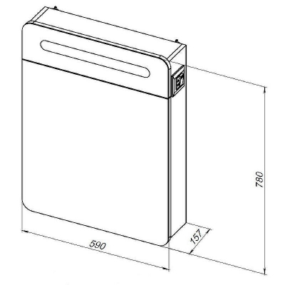Зеркальный шкаф Aquanet Лукка 60 178954 с подсветкой Белый глянцевый