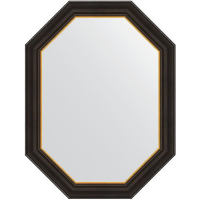 Зеркало Evoform Polygon 83х63 BY 7287 в багетной раме - Черное дерево с золотом 71, купить, цена, заказать, магазин, доставка, скидка, промокод, купить, цена, заказать, магазин, доставка, скидка, промокод