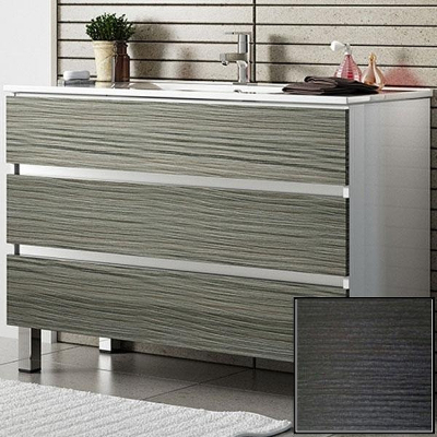 Тумба с раковиной SanVit Кубэ-3 75 kkube3075 с фактурой под дерево Венге