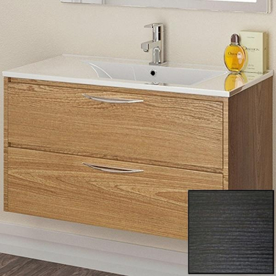 Тумба с раковиной SanVit Мэри-2 90 L kmery902 с фактурой под дерево подвесная Венге