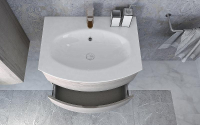 Тумба под раковину Cezares Vague 69 44220 подвесная Bianco lucido