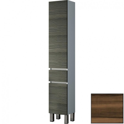 Шкаф пенал SanVit Кубэ-3 32 pkube3 с фактурой под дерево с бельевой корзиной Кедр