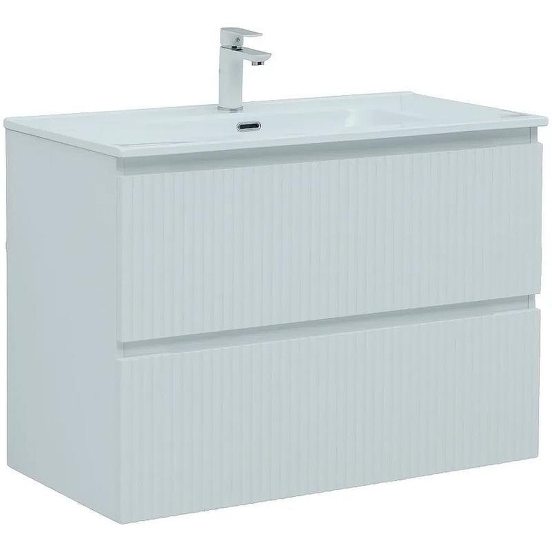 Тумба под раковину Aquanet Джейн 90 335425 подвесная Белая матовая, купить, цена, заказать, магазин, доставка, скидка, промокод, купить, цена, заказать, магазин, доставка, скидка, промокод