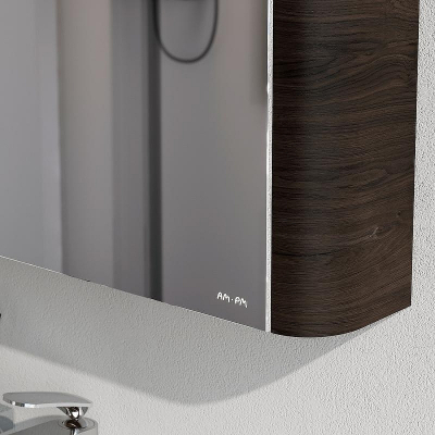 Зеркальный шкаф AM.PM Sensation 80 L M30MCL0801TF Табачный дуб