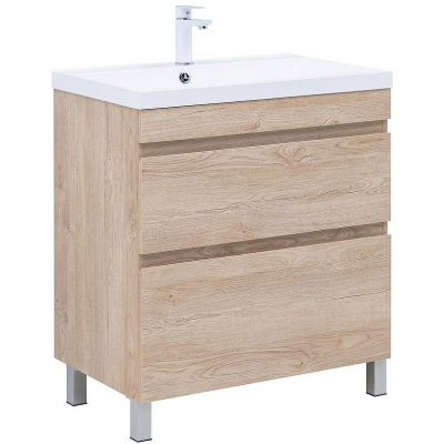 Тумба под раковину Aquanet Нота New 75 344143 Дуб светлый