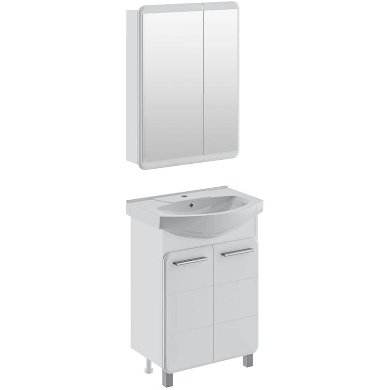 Зеркальный шкаф Runo Эрика 60 00-00004153 Белый, купить, цена, заказать, магазин, доставка, скидка, промокод, купить, цена, заказать, магазин, доставка, скидка, промокод