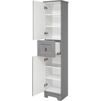 Шкаф пенал Misty Лувр 35 L П-Лвр04035-1504Л Серый