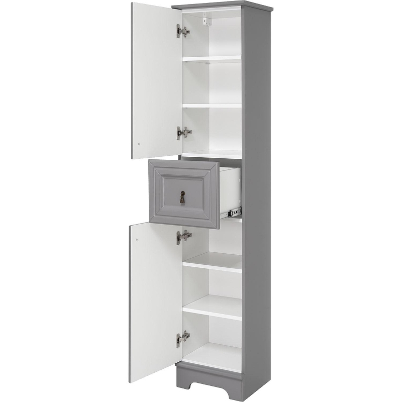 Шкаф пенал Misty Лувр 35 L П-Лвр04035-1504Л Серый, купить, цена, заказать, магазин, доставка, скидка, промокод, купить, цена, заказать, магазин, доставка, скидка, промокод