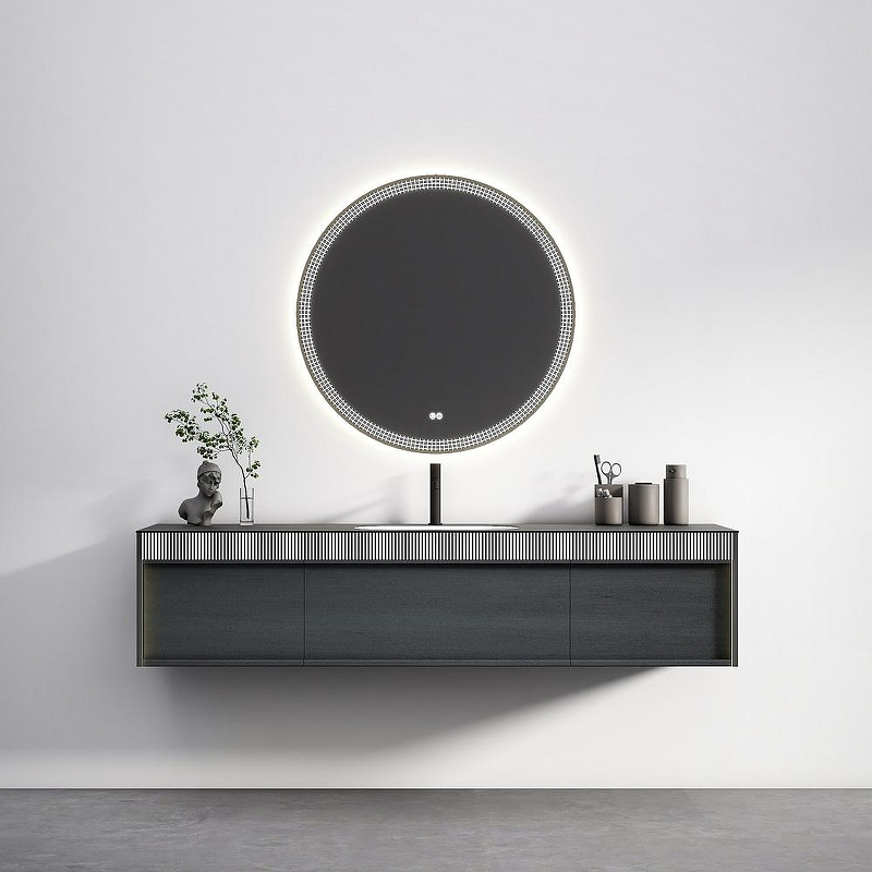 Тумба с раковиной Black&White Universe  U950.1600 160 9501600 подвесная Antique Grey, купить, цена, заказать, магазин, доставка, скидка, промокод, купить, цена, заказать, магазин, доставка, скидка, промокод