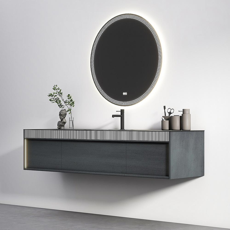 Тумба с раковиной Black&White Universe  U950.1600 160 9501600 подвесная Antique Grey, купить, цена, заказать, магазин, доставка, скидка, промокод, купить, цена, заказать, магазин, доставка, скидка, промокод