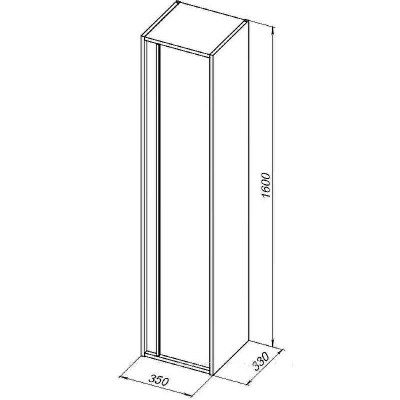 Шкаф пенал Aquanet Lino 35 253909 подвесной Белый матовый