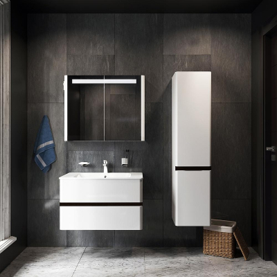 Шкаф пенал AM.PM Bliss 34 R M55CHR0341VF подвесной цвет Белый, венге