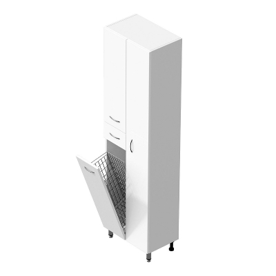 Шкаф пенал Onika Модерн 52 405209 с бельевой корзиной цвет Белый