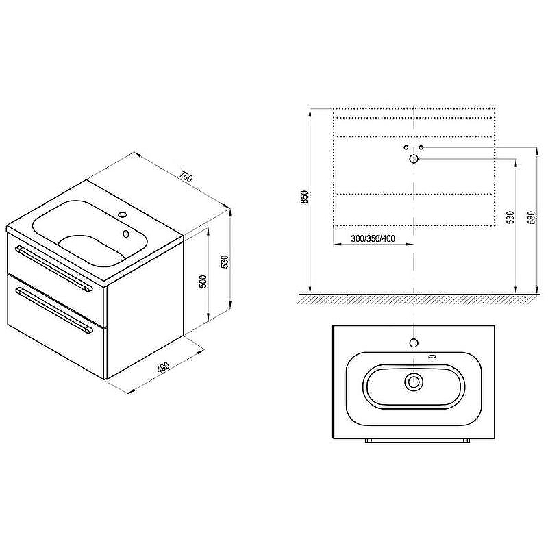 Тумба под раковину Ravak SD Chrome II 70 X000000921 подвесная Капучино Белая, купить, цена, заказать, магазин, доставка, скидка, промокод, купить, цена, заказать, магазин, доставка, скидка, промокод
