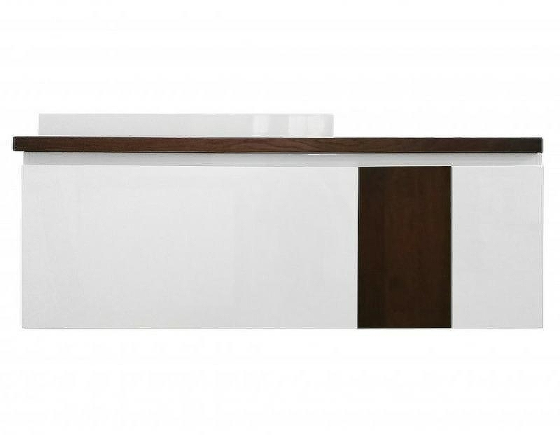 Тумба с раковиной Эстет Malibu 140 L ФР-00007126 подвесная Белая Темное дерево, купить, цена, заказать, магазин, доставка, скидка, промокод, купить, цена, заказать, магазин, доставка, скидка, промокод