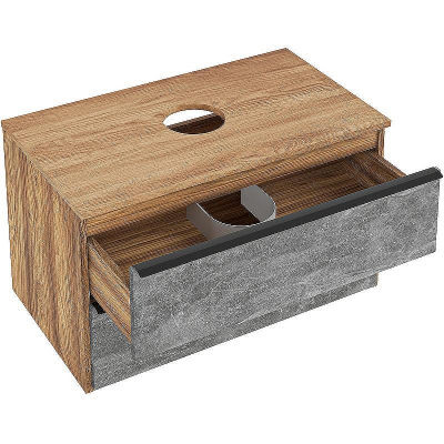 Тумба под раковину Runo Мальта 85 00-00001100 Серая Дуб