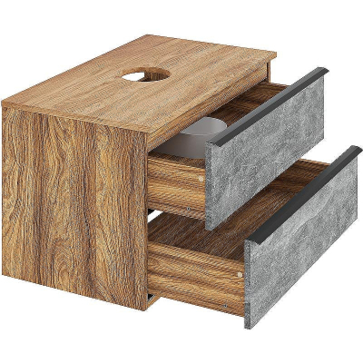 Тумба под раковину Runo Мальта 85 00-00001100 Серая Дуб