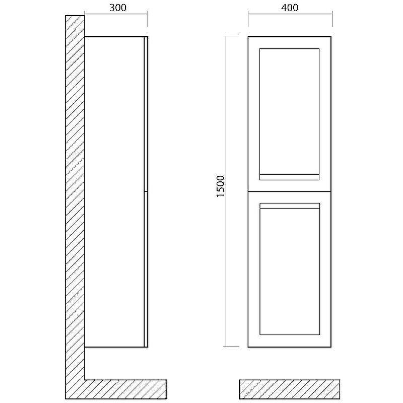 Шкаф пенал Art&Max AM-Platino-1500-2A-SO-BL подвесной Белый глянец, купить, цена, заказать, магазин, доставка, скидка, промокод, купить, цена, заказать, магазин, доставка, скидка, промокод