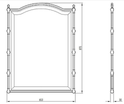 Зеркало Migliore Mirella 65 17170 Бронза