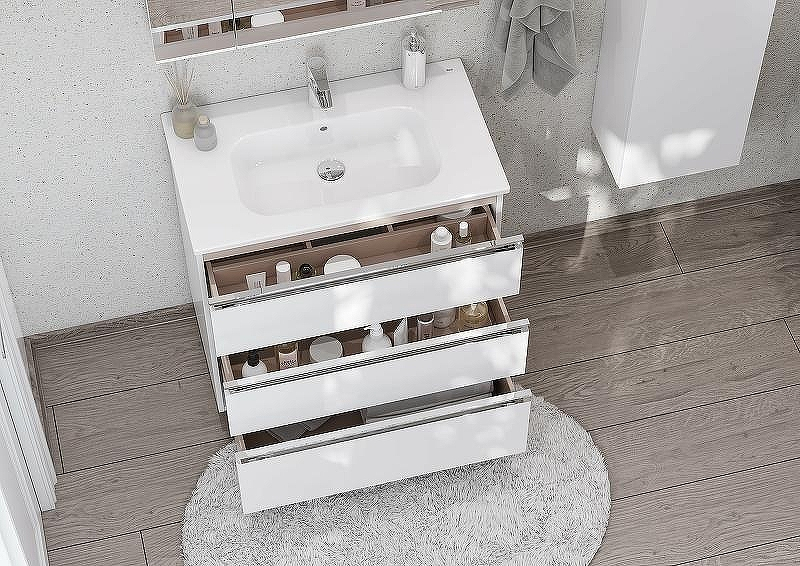 Тумба под раковину Roca The Gap 80 A857406806 подвесная Белый глянец, купить, цена, заказать, магазин, доставка, скидка, промокод, купить, цена, заказать, магазин, доставка, скидка, промокод