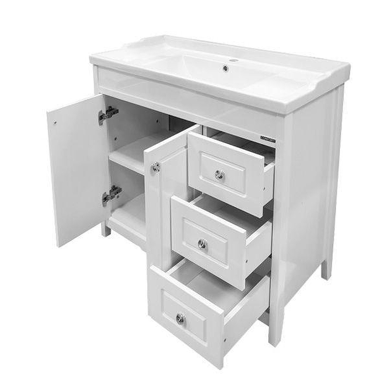 Тумба с раковиной Comforty Тбилиси 90 00003132630 Белая, купить, цена, заказать, магазин, доставка, скидка, промокод, купить, цена, заказать, магазин, доставка, скидка, промокод