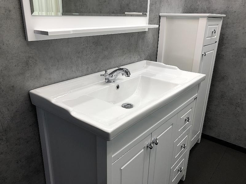 Тумба с раковиной Comforty Тбилиси 90 00003132630 Белая, купить, цена, заказать, магазин, доставка, скидка, промокод, купить, цена, заказать, магазин, доставка, скидка, промокод