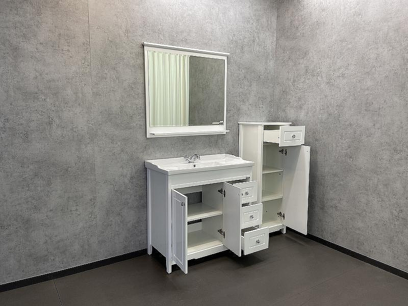 Тумба с раковиной Comforty Тбилиси 90 00003132630 Белая, купить, цена, заказать, магазин, доставка, скидка, промокод, купить, цена, заказать, магазин, доставка, скидка, промокод