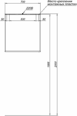 Зеркало Allen Brau Reality 70 1.32017.02 с подсветкой Серебро браш с сенсорным выключателем