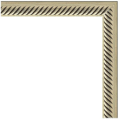 Зеркало Evoform Definite 148х68 BY 0759 в багетной раме - Витое серебро 28