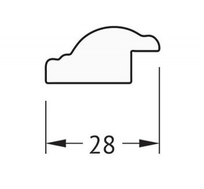 Зеркало Evoform Definite 148х68 BY 0759 в багетной раме - Витое серебро 28